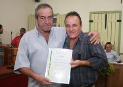 O ex-atleta Antônio José Ferreira, homenageado pelo vereador Guimba