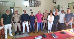 Vereadores recebem a visita do novo comandante do 3º Pelotão da PM